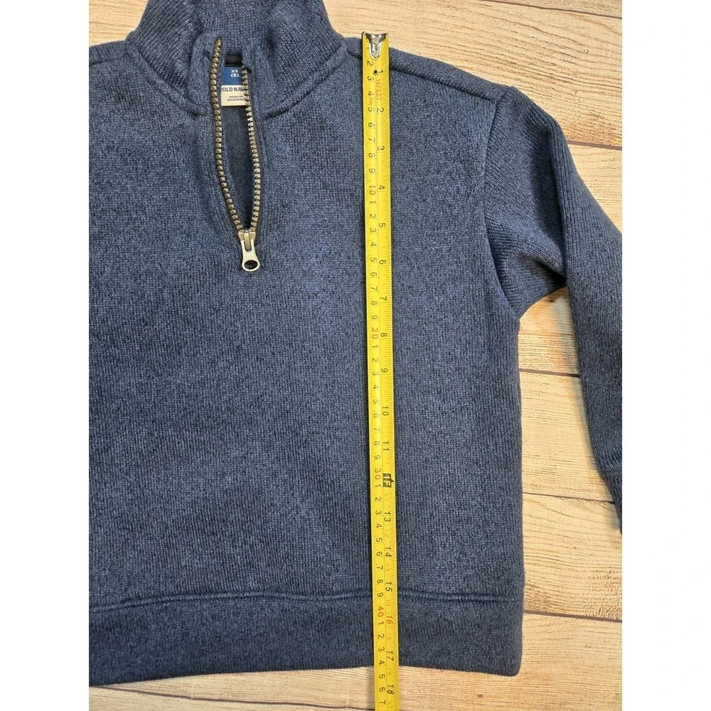 Old Navy Baby Boy's Pull Over Sweater Size XS 5‎ Blue Long Sleeve Quarter Zip